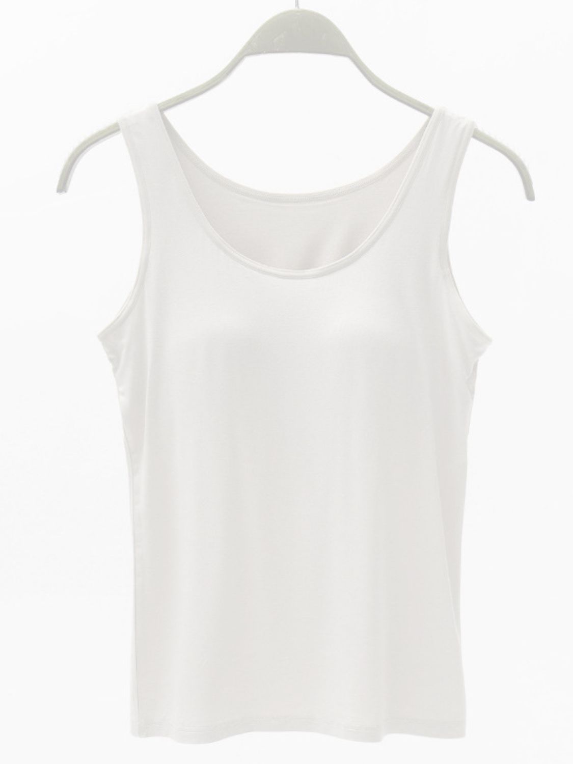 Full Size Wide Strap Model Tank with Bra