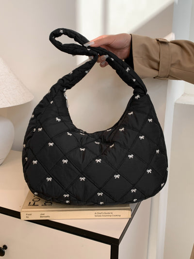 Chic Bow Polyester Shoulder Bag for Stylish Essentials