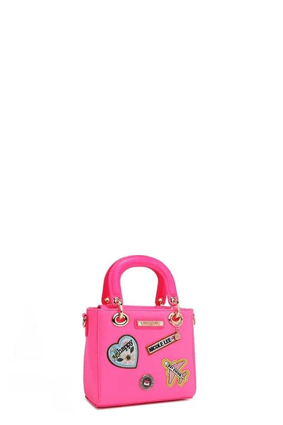 Nicole Lee USA Color Patch Handbag with Top Handle