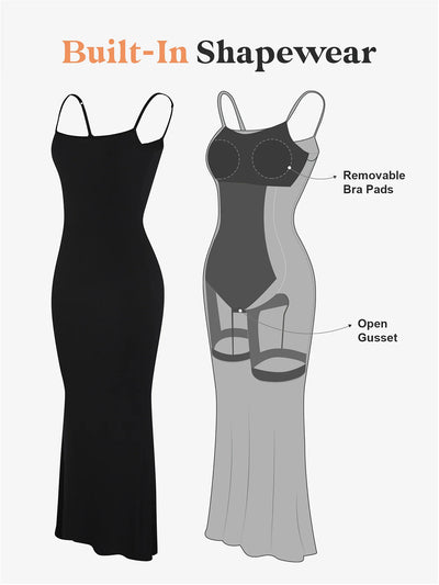 Elegant Maxi Dress with Built-In Shapewear for Confidence