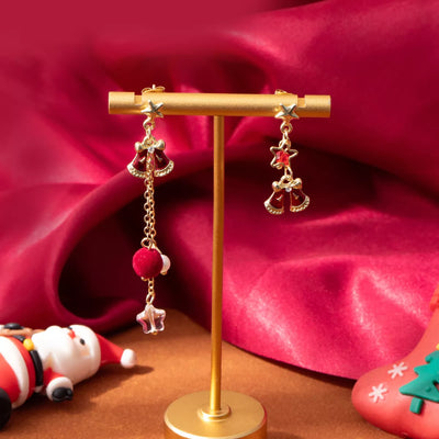 18K Gold-Plated Christmas Bell Earrings