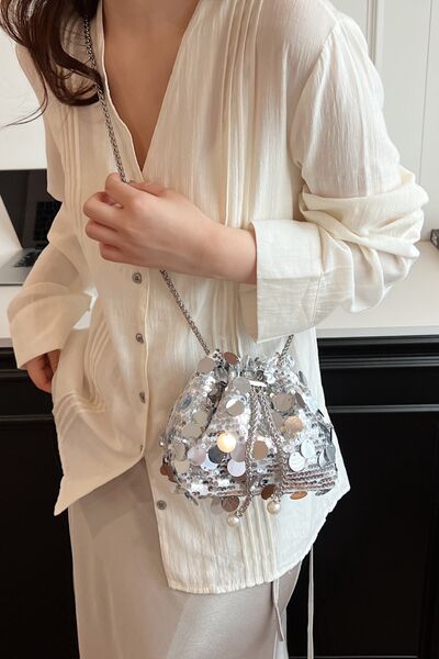 Stylish Drawstring Sequin Crossbody Bag for Every Occasion