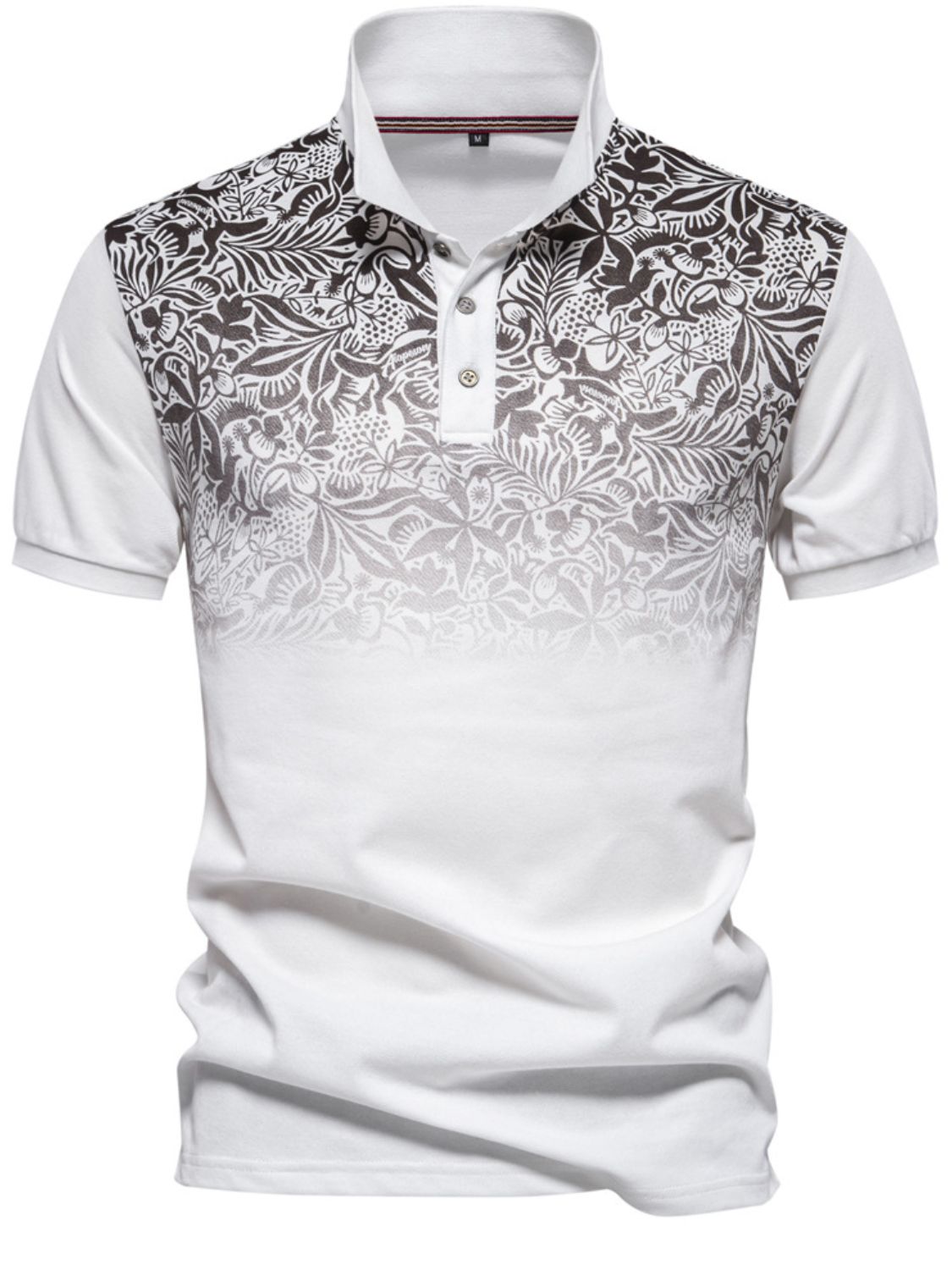 Men's Printed Collared Neck Short Sleeve Polo for Style