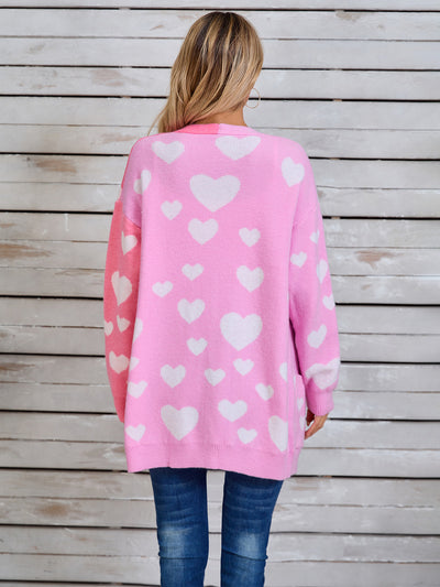 Angel Wings Heart Cardigan - Soft Knit, Vibrant Colors, Chic Style