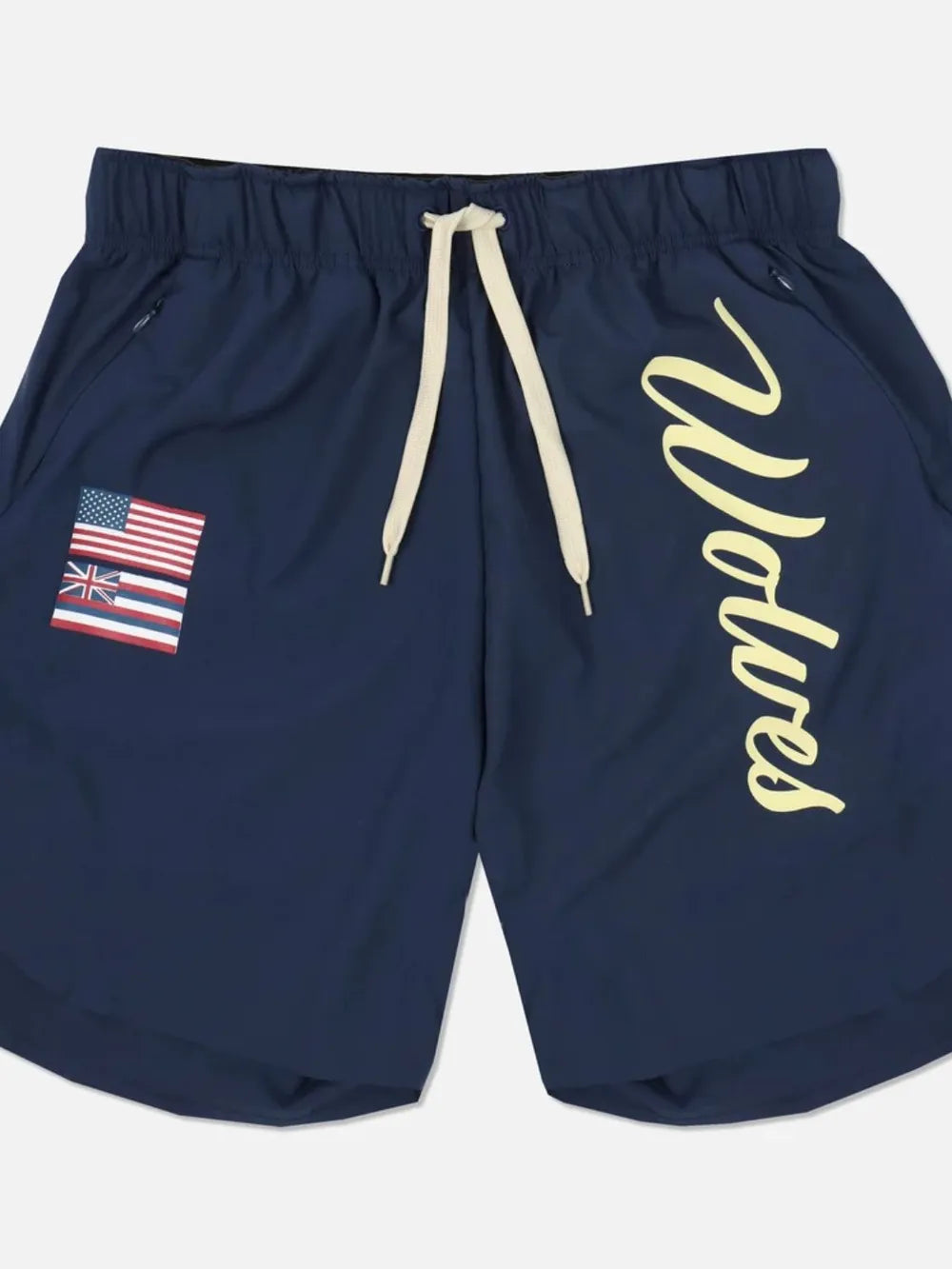Men's Plus Size Drawstring US Flag Active Shorts