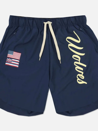 Men's Plus Size Drawstring US Flag Active Shorts