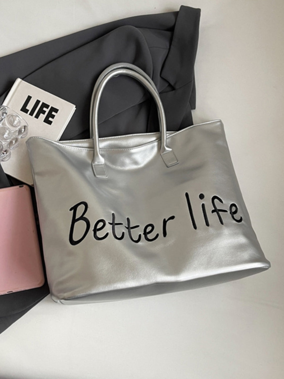 Vibrant Red PU Leather Tote Bag for Trendy Everyday Style