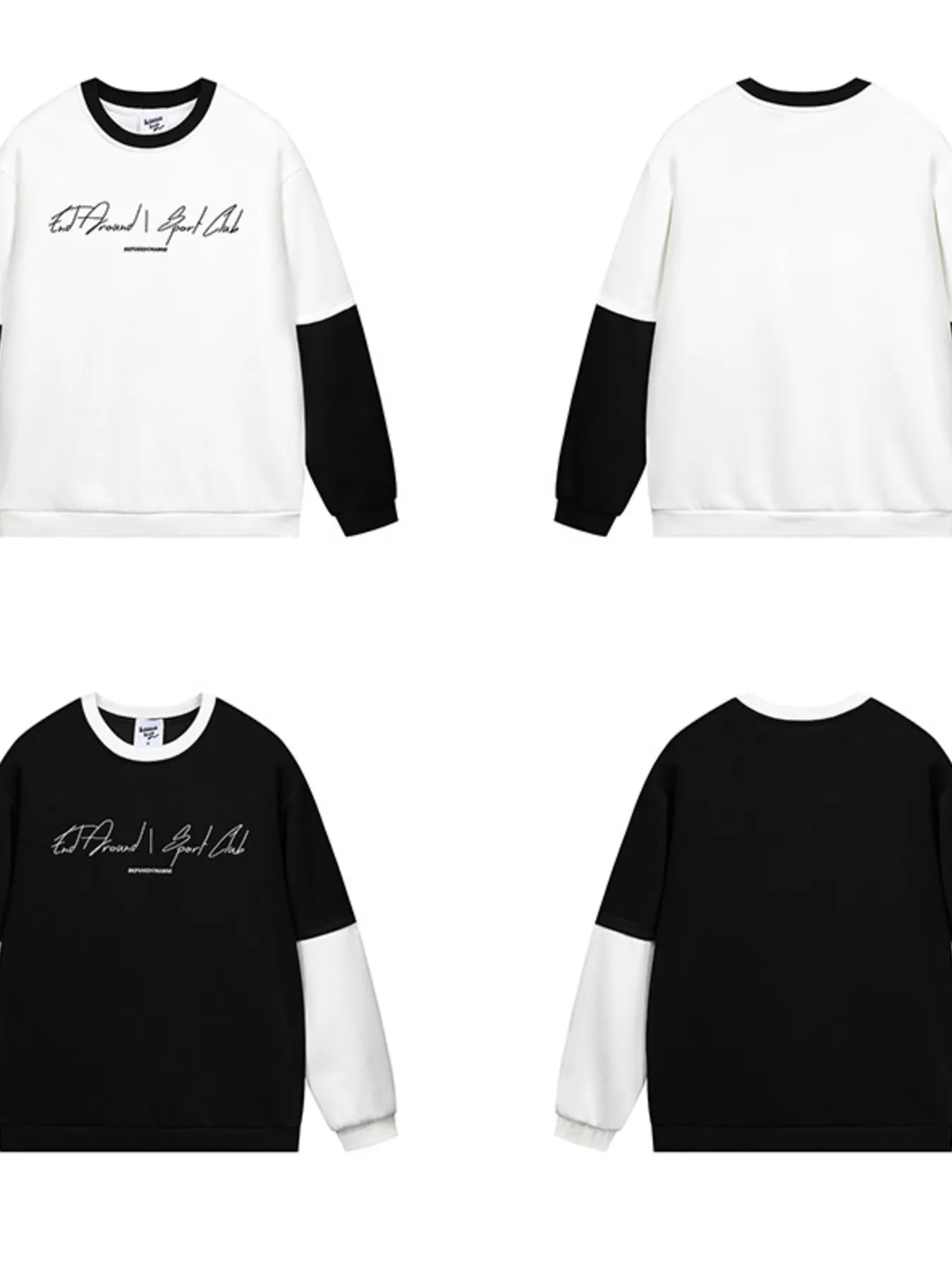 Men's Color Block Crew Neck Sweatshirt