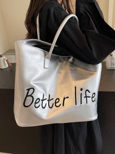 Vibrant Red PU Leather Tote Bag for Trendy Everyday Style