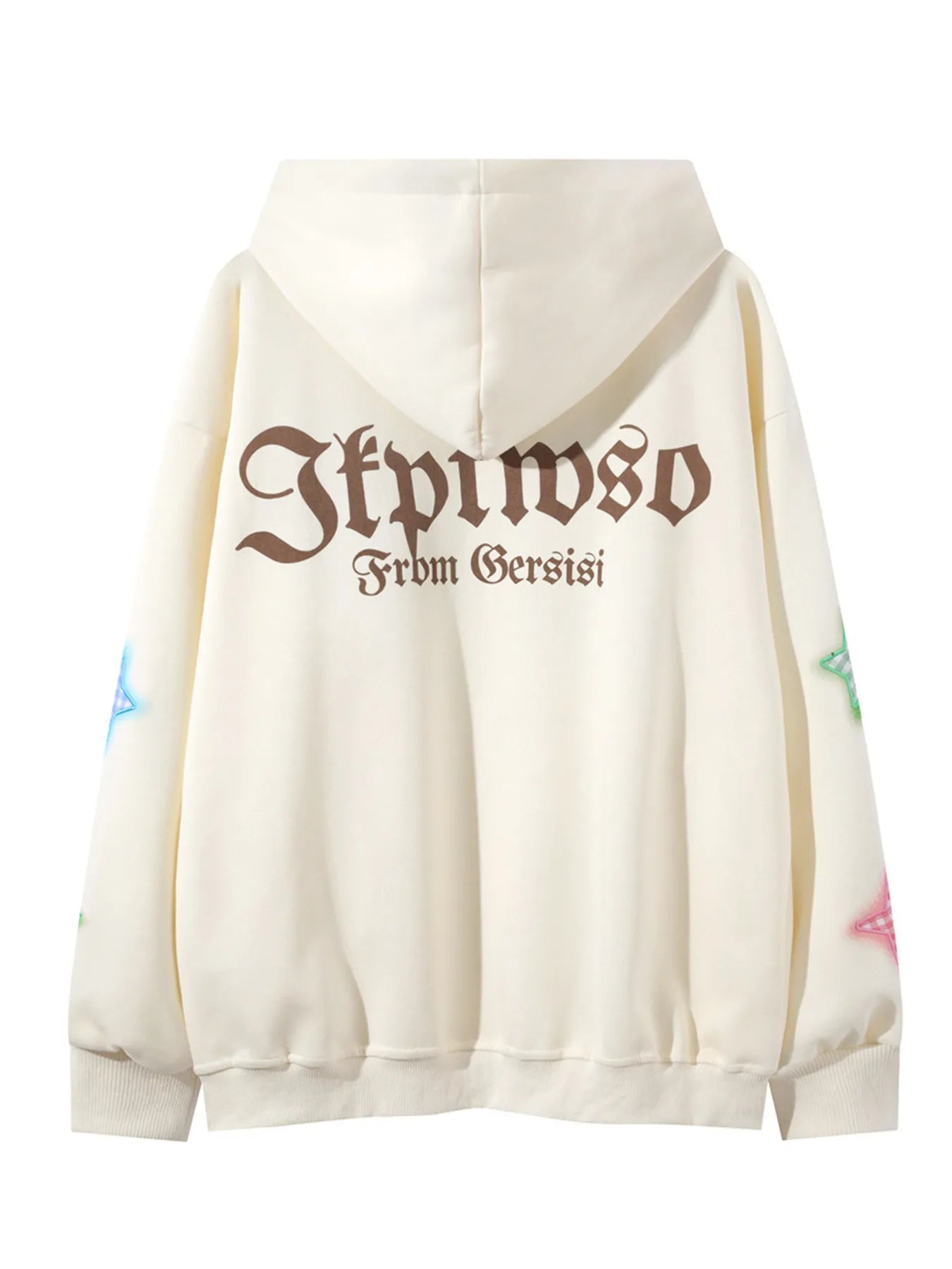 Men's Star Zip Up Long Sleeve Hoodie