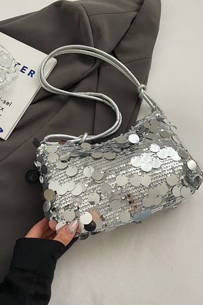 Sequin Knotted Straps Shoulder Bag for Sparkling Style