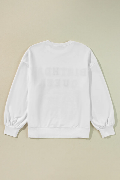 Birthday Queen Festive Sequin Sweatshirt - Vibrant & Stylish