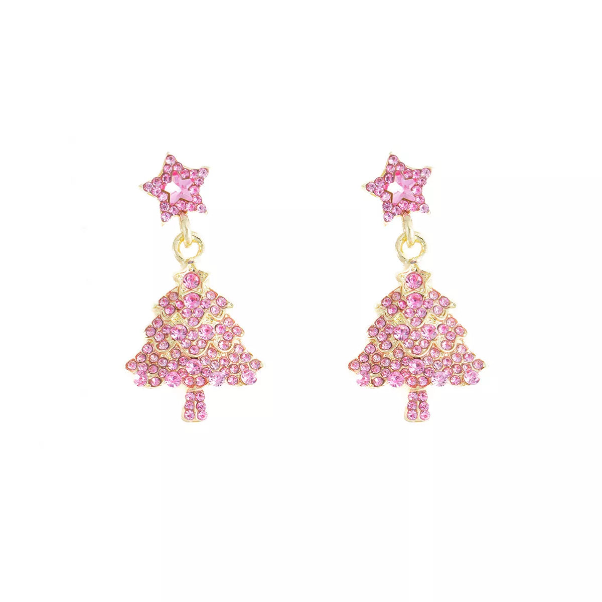 Christmas Tree Star Dangle Earrings