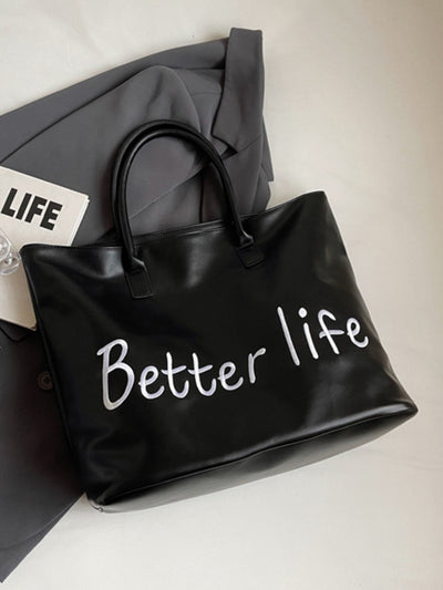 Vibrant Red PU Leather Tote Bag for Trendy Everyday Style