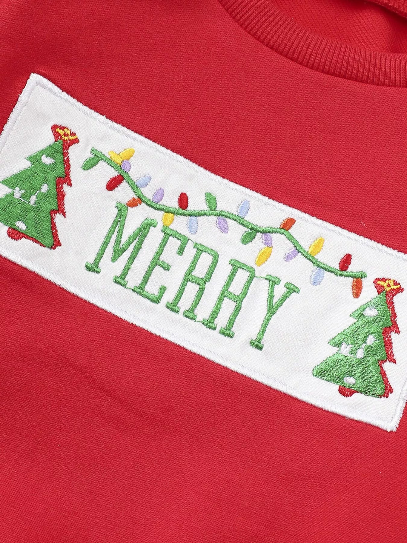 Children's Christmas Tree Sweatshirt & Pants Set