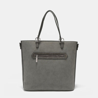 Nicole Lee USA Metallic Stitching Embroidery Rhinestone Tote Bag