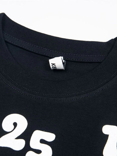 Men's Number Print Short Sleeve Oversized T-Shirt