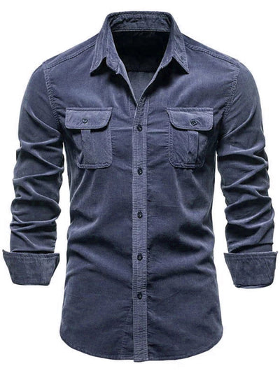 Men's Full Size Collared Neck Button Down Shirt Plus Size