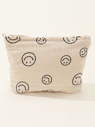 Zenana Corduroy Smile Clutch Bag for Trendy Outings