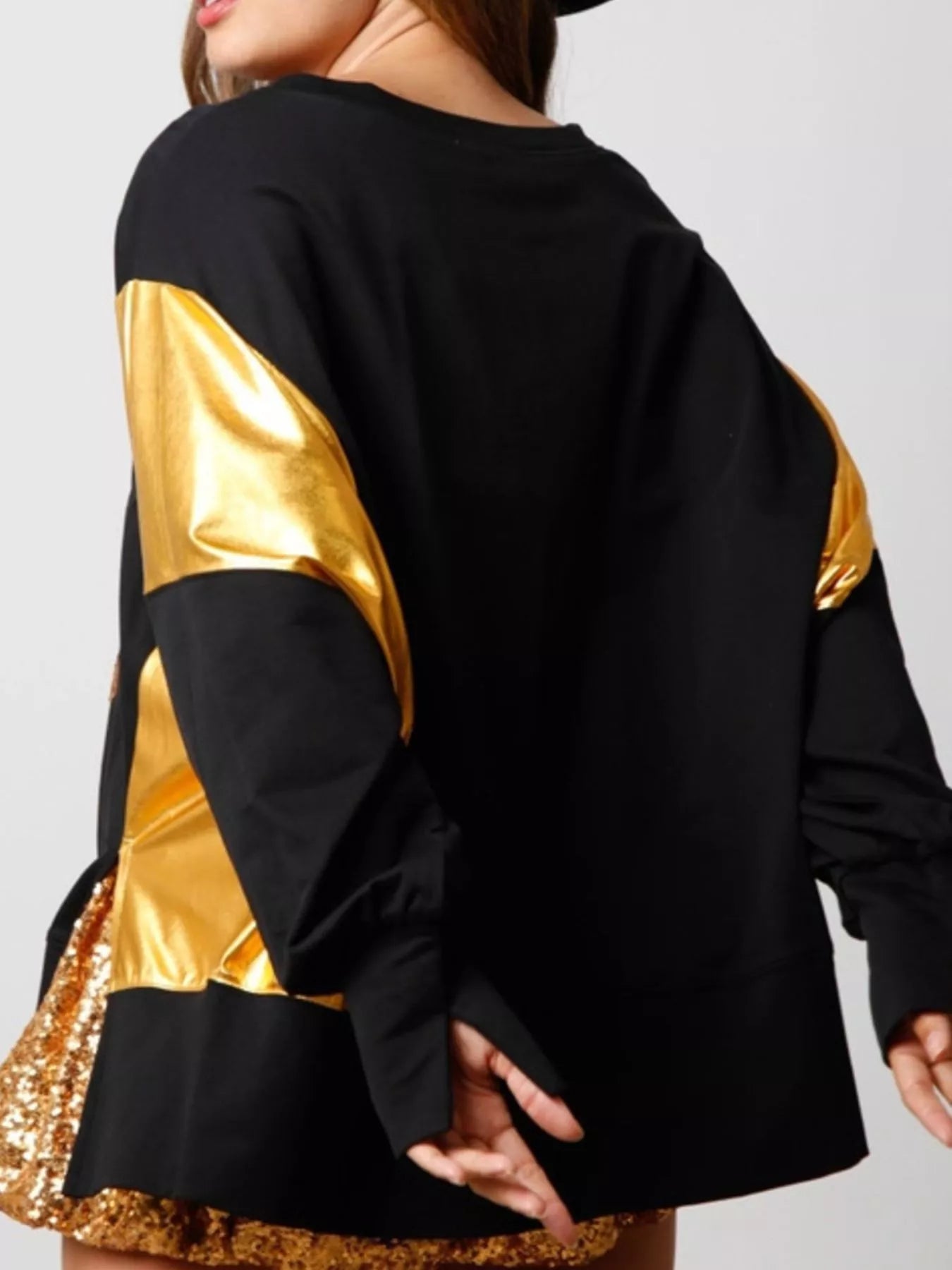 Christmas Sequin Boot Long Sleeve Sweatshirt