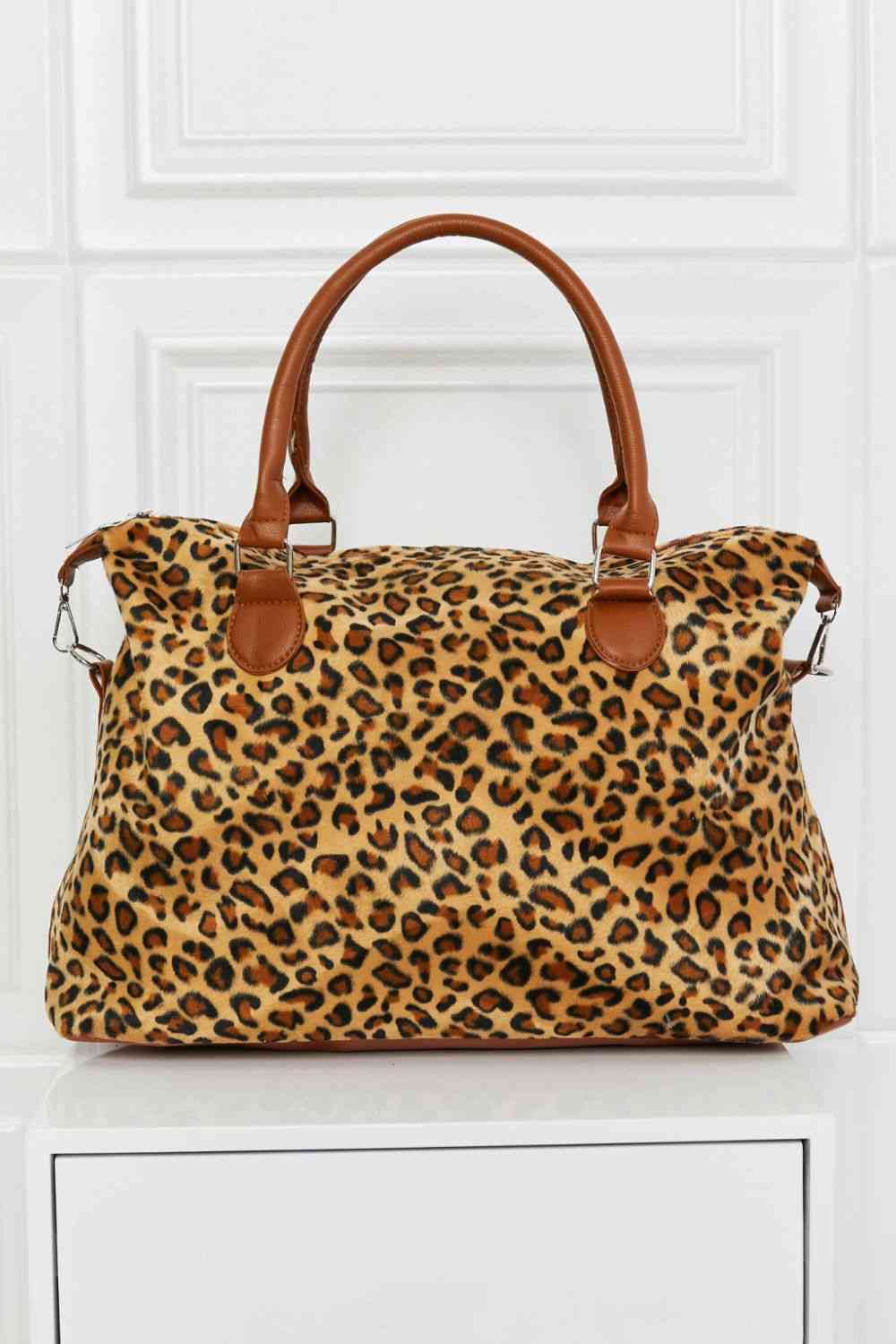 Stylish Animal Print Brushed Weekender Bag for Travel