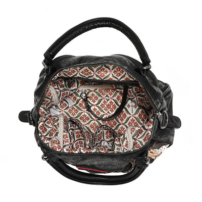 Nicole Lee USA Denim Sisters Secret Dome Handbag