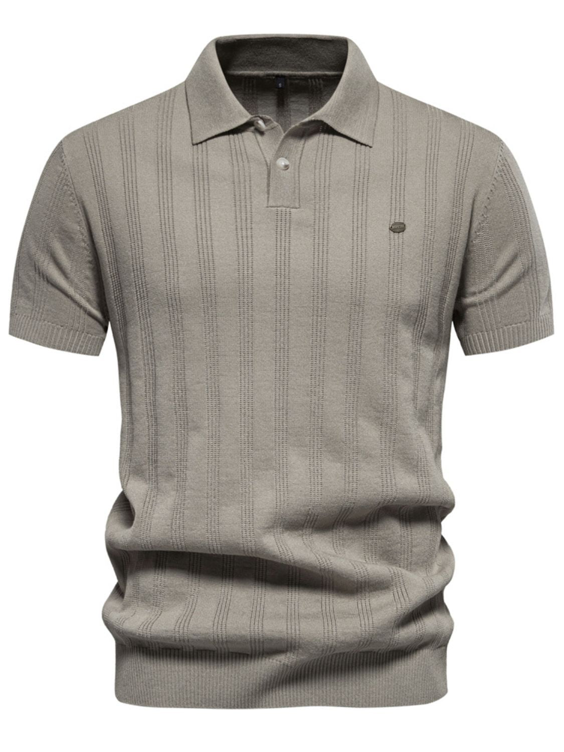 Men's Collared Neck Short Sleeve Knit Polo for Every Occasion