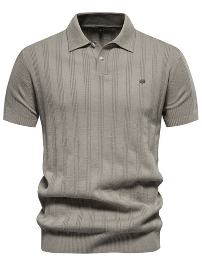 Men's Collared Neck Short Sleeve Knit Polo for Every Occasion