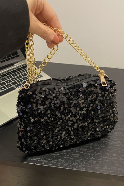 Chic Sequin Removable Strap Shoulder Bag for Glam Style
