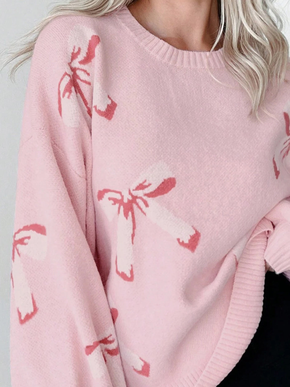 Chic Women's Bow Neck Sweater - Cozy Fashion for Everyday Wear