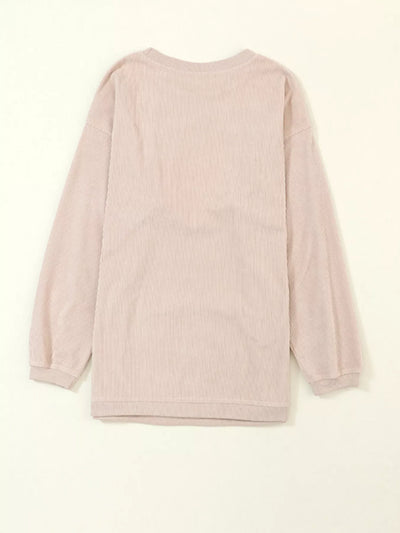 Leopard Christmas Tree Graphic Corded Sweatshirt