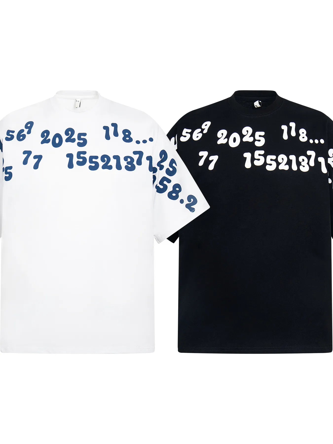 Men's Number Print Short Sleeve Oversized T-Shirt