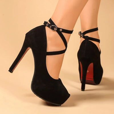 Ankle Strap High Heel Pumps