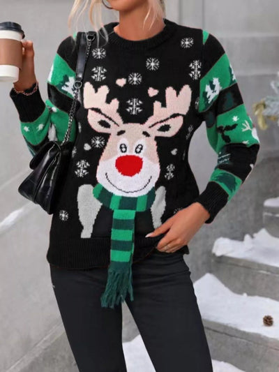 Reindeer Christmas Long Sleeve Sweater