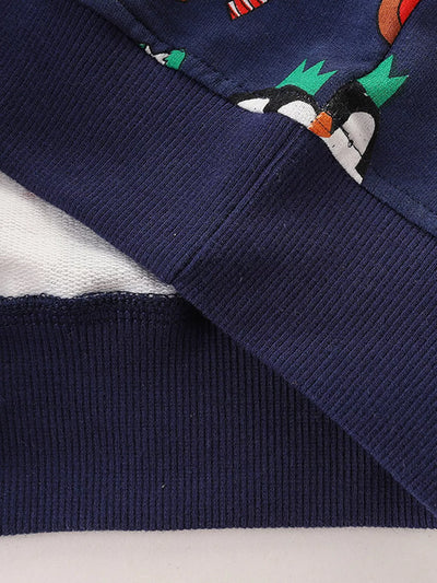 Children's Christmas Print Crew Neck Sweatshirt