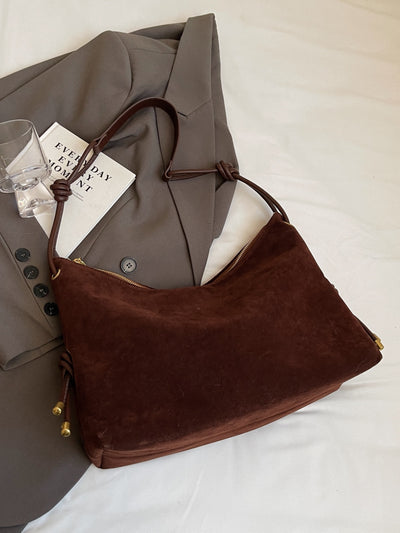 Stylish Suede Large Shoulder Bag for Every Occasion
