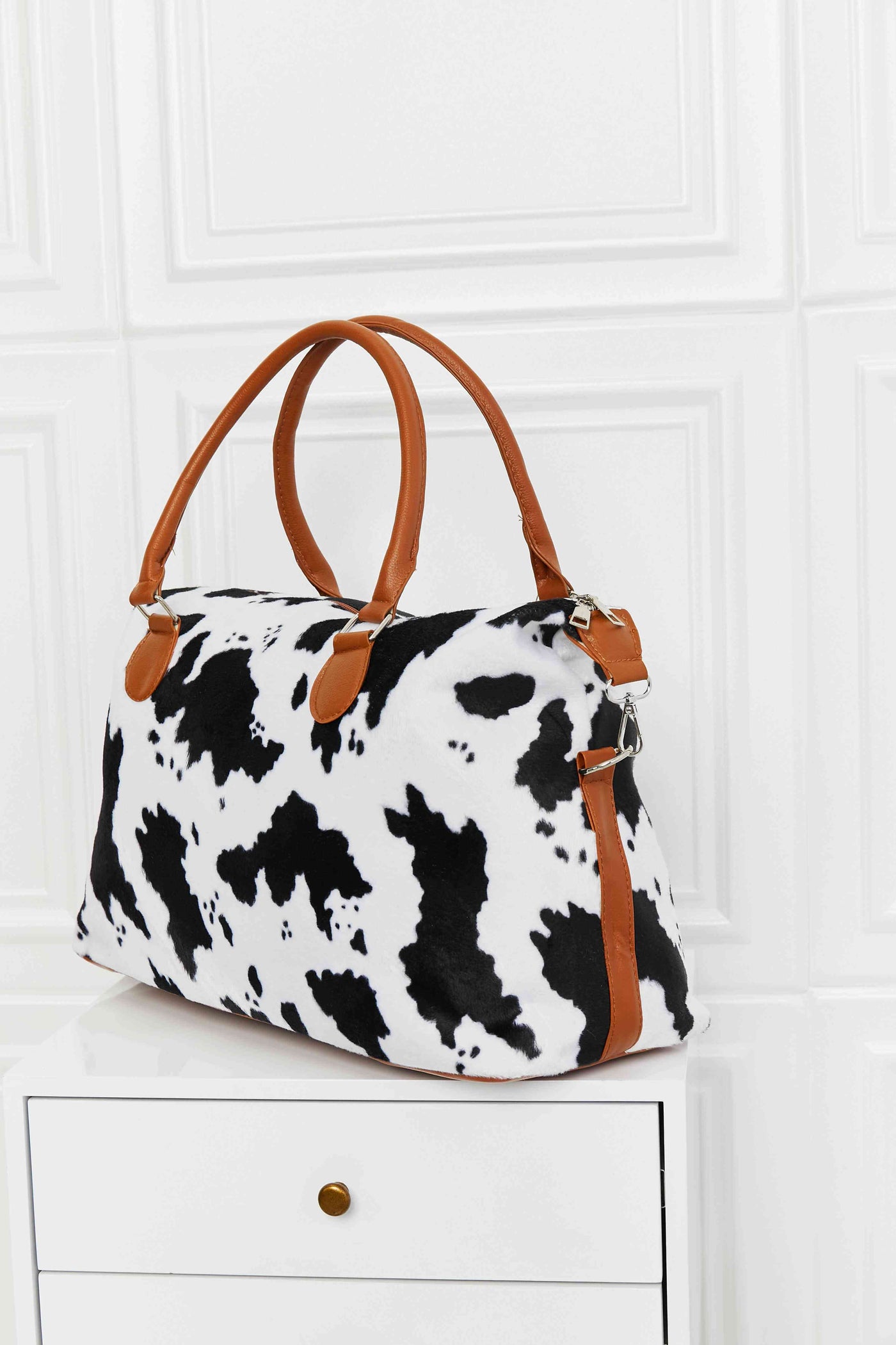 Stylish Animal Print Brushed Weekender Bag for Travel