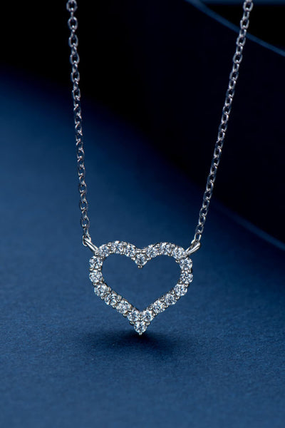 Sparkling Moissanite Heart Necklace for Romantic Gifting