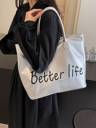 Vibrant Red PU Leather Tote Bag for Trendy Everyday Style