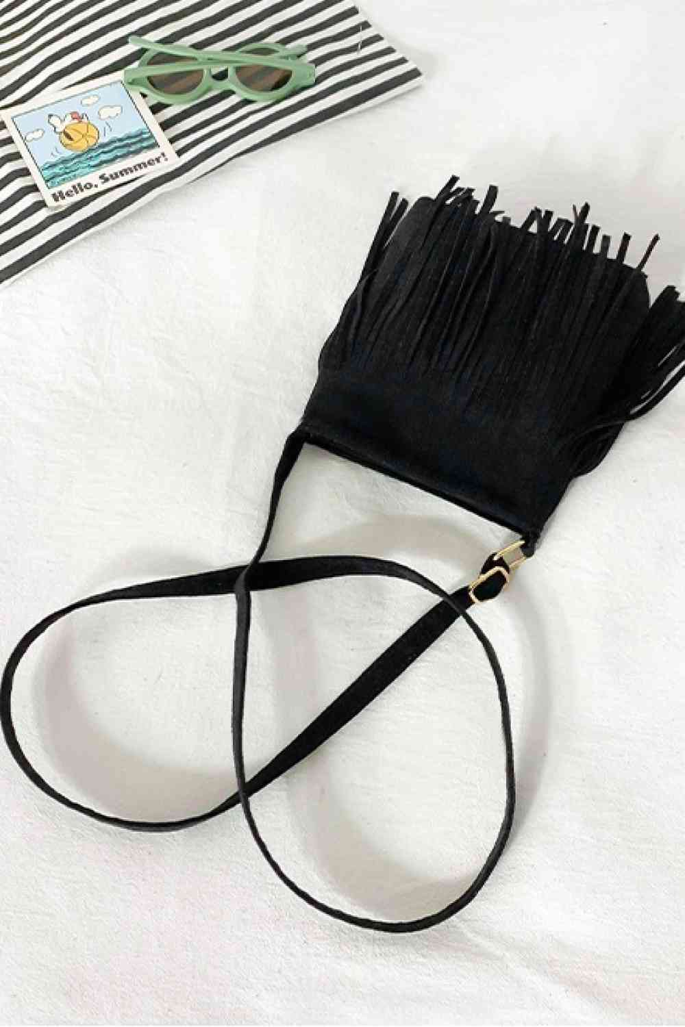 Chic Leopard Print PU Leather Crossbody Bag with Fringe