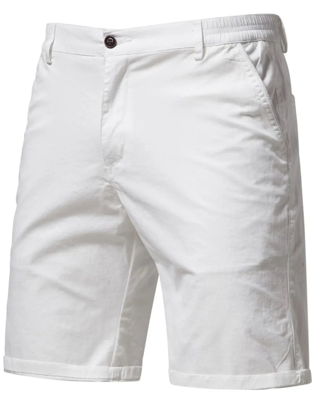 Men's Elastic Waist Shorts with Pockets