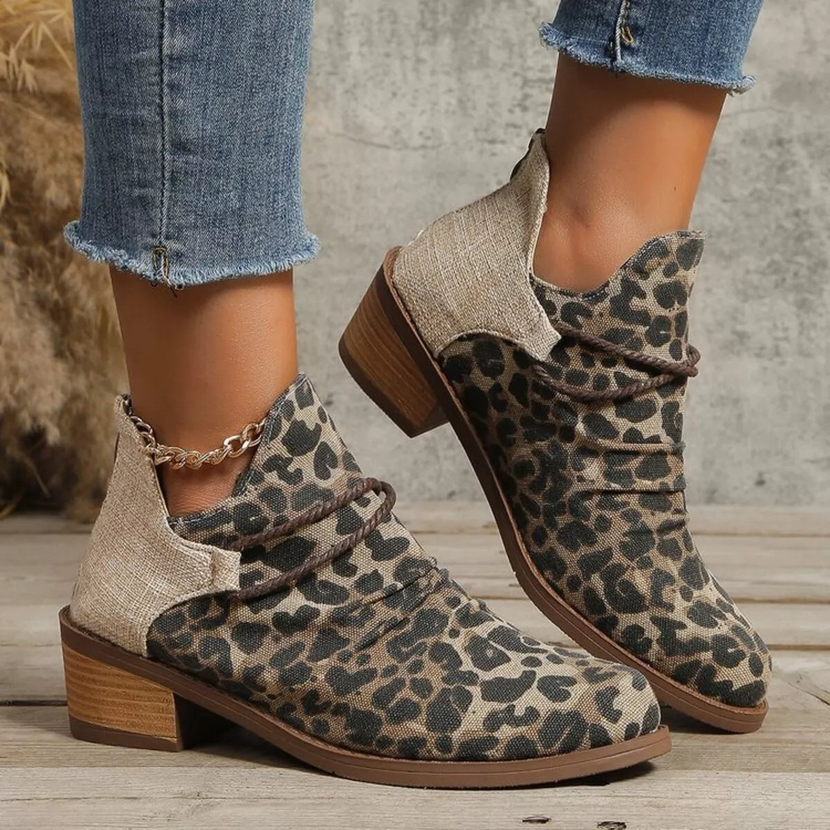 Block Heel Ankle Boots