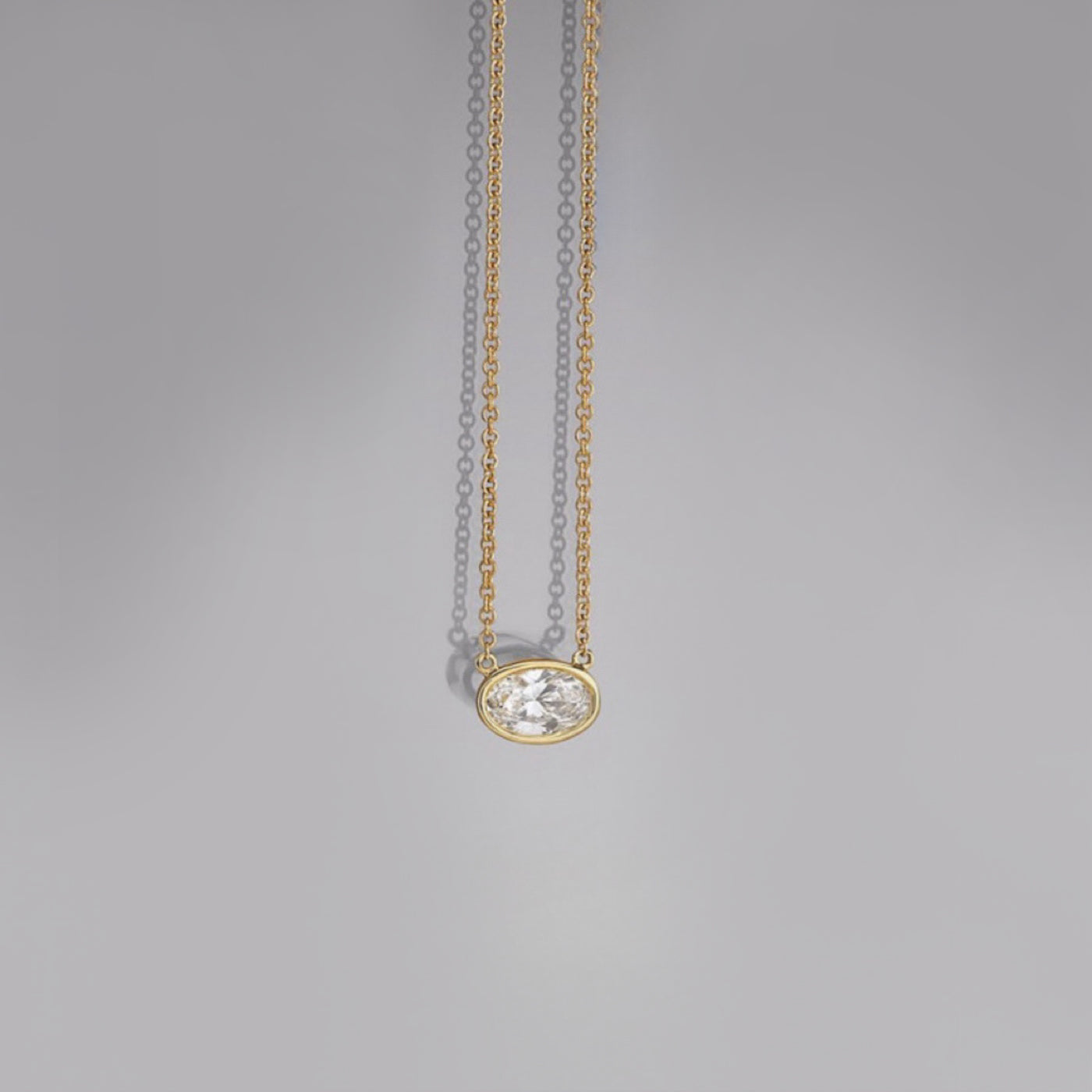 Elegant 18K Gold-Plated Teardrop Necklace with Crystal Accents