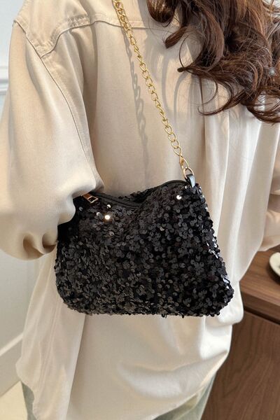 Chic Sequin Removable Strap Shoulder Bag for Glam Style