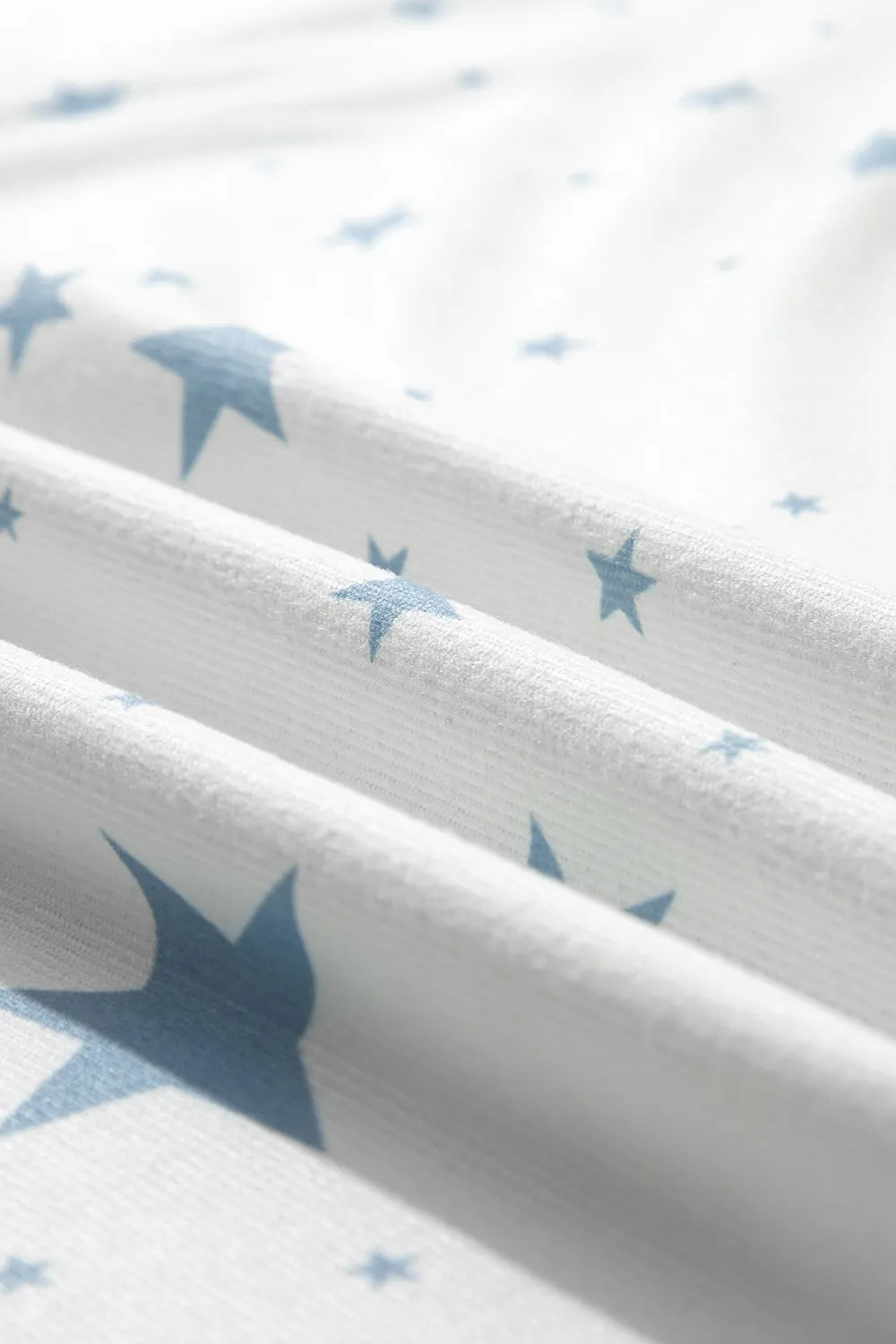 Stars Print Drop Shoulder Oversized T Shirt with Slits