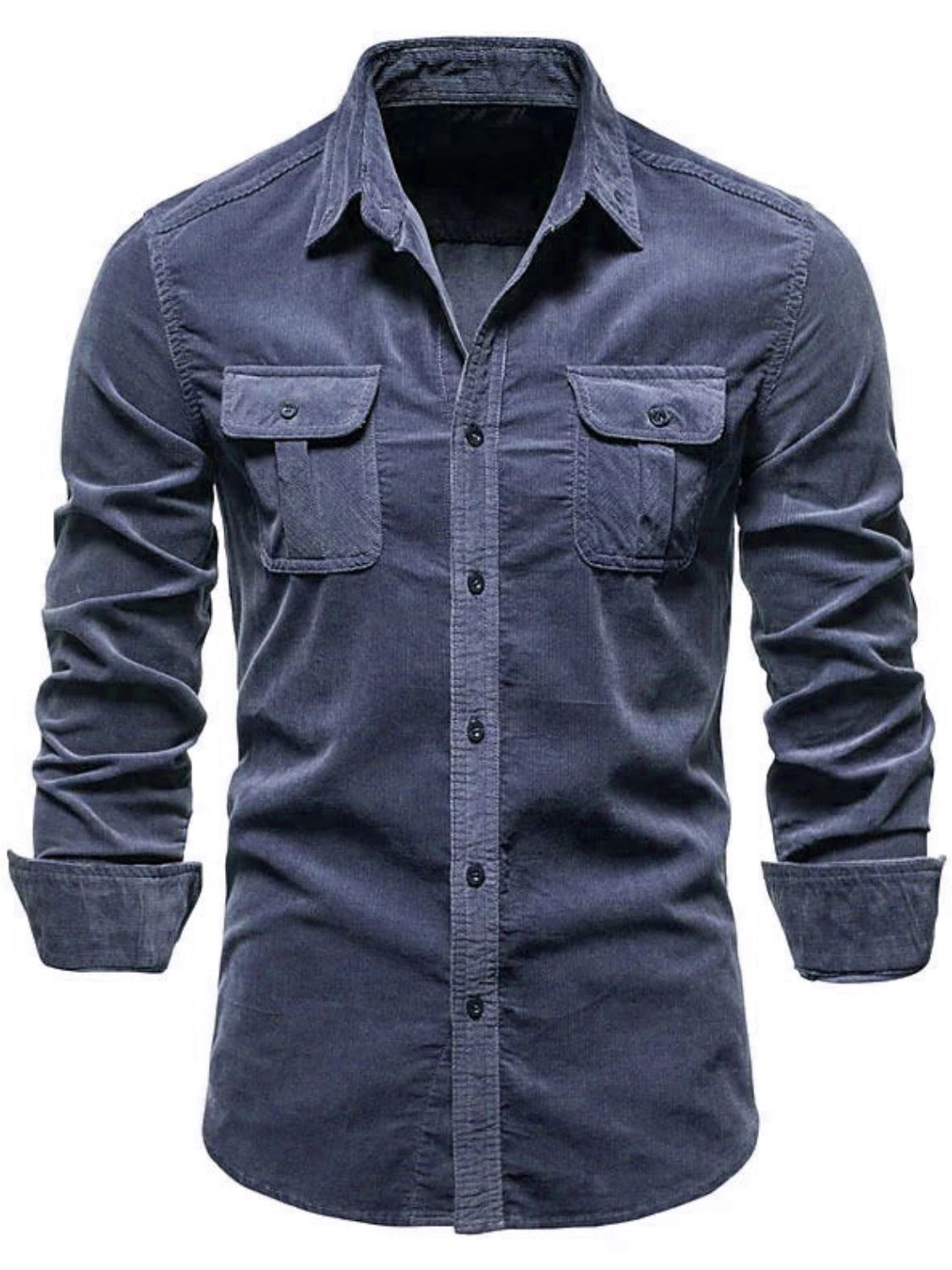 Men's Full Size Collared Neck Button Down Shirt Plus Size