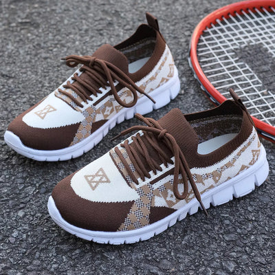 Breathable Mesh Lace Up Sneakers