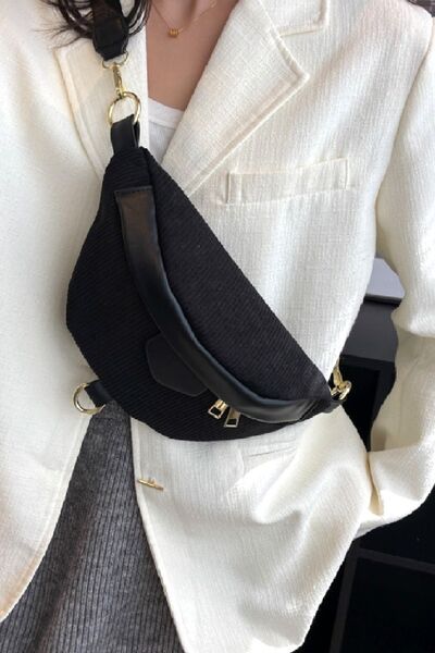Zenana Corduroy Crossbody Bag with Removable Strap Style