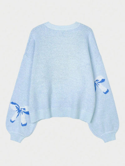 Chic Women's Bow Neck Sweater - Cozy Fashion for Everyday Wear