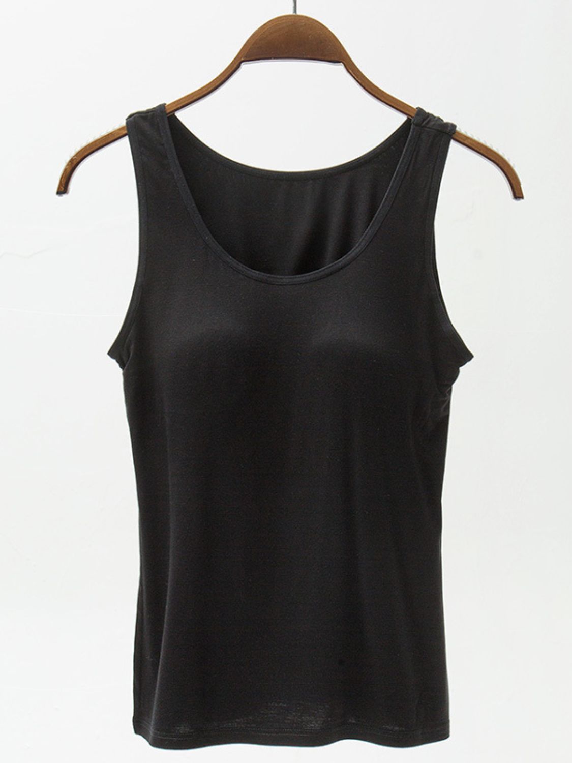 Full Size Wide Strap Model Tank with Bra